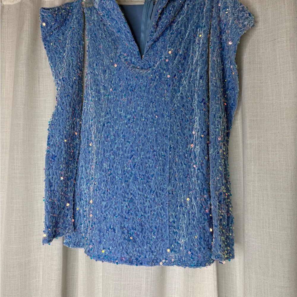 Lucy in the Sky Sparkling Blue Sequin Mini Dress